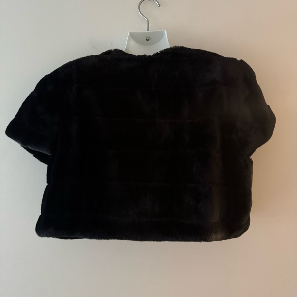 Jason Wu Black Faux Fur Vest bolero - Picture 4 of 10